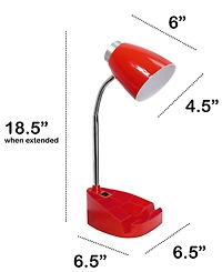 Creekwood Home 18.5" Flexible Gooseneck Organizer Desk Lamp