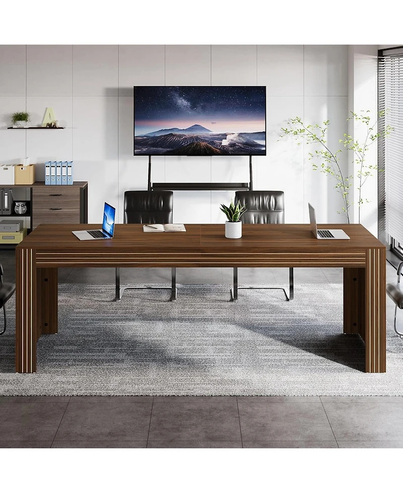 Tribesigns 6.6 ft Conference Table, 78.7" Large Office Meeting Table for 6-8 People, Modern Seminar Meeting Table Desk for Meeting Room, Home Office