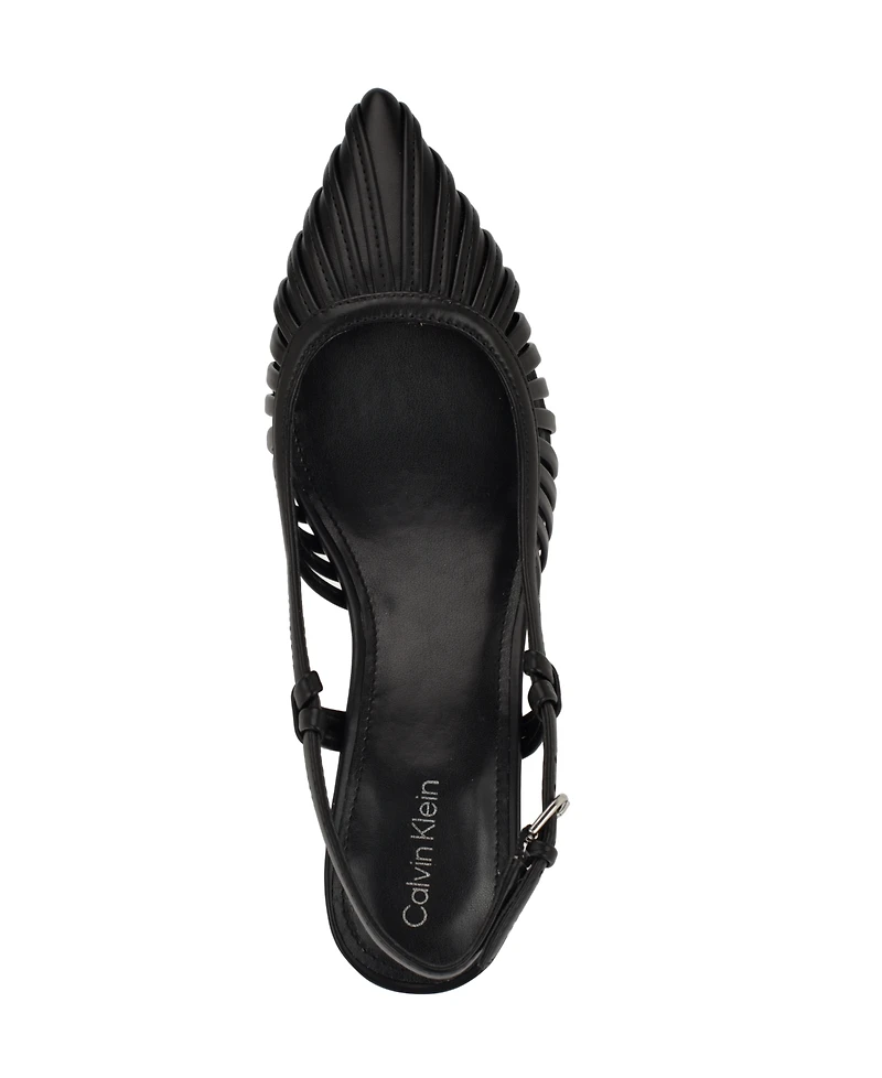Calvin Klein Women's Movella Kitten Heel Slingback Pumps