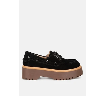 Cuckatoos Chunky Suede Oxford Loafers