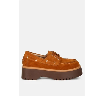 Cuckatoos Chunky Suede Oxford Loafers