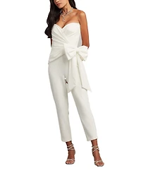 Tadashi Shoji Women's Banks Bow Waist Jumpsuit