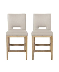 Streamdale 27 Inch Counter Stools, Set Of 2,Fabric