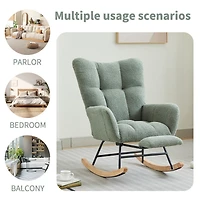 Streamdale Modern Nursery Rocking Chair with Upholstered Glider
