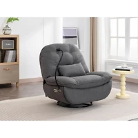 Power Recliner Swivel Glider Usb Charger With Bluetooth Music Player Different Function Sleep Working Game and Leisure Model Grey