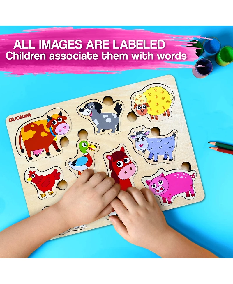 Quokka Wooden Puzzles for Toddlers 3-5 - Games for Children's Learning