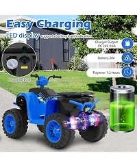 24V Kids Ride-On Electric Atv – Wireless & Music for Ages 3-8
