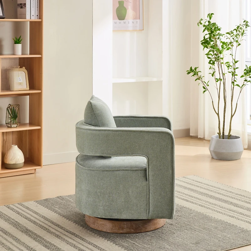 Streamdale Modern Comfy Swivel Accent Chair (Pale Green)
