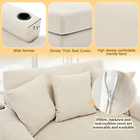 Streamdale 55" Chaise Lounge Sofa with Amenities