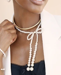 Ettika Venus Mother of Pearl Choker Bow Necklace