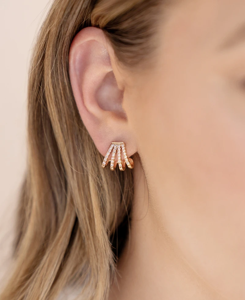 Ettika Glisten Wing Pave Earrings