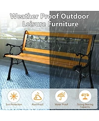 Sugift 49 1/2 Inch Patio Park Garden Porch Chair Bench