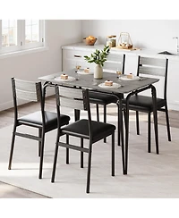 Dining Table for 4, Small Table and Chairs Set of 5, Dinette Set for 4, 5 Piece Kitchen & Dining Room Sets