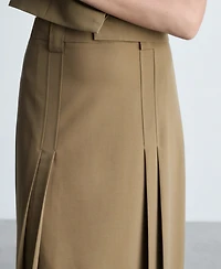 Mango Women's Check Suit Skirt