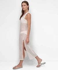 Dkny Women's Mesh Maxi Dress Swim Cover-Up