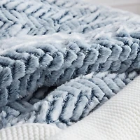 Cozy Peaks - Coma Inducer Oversized Comforter Set - Chevron Frosted Navy