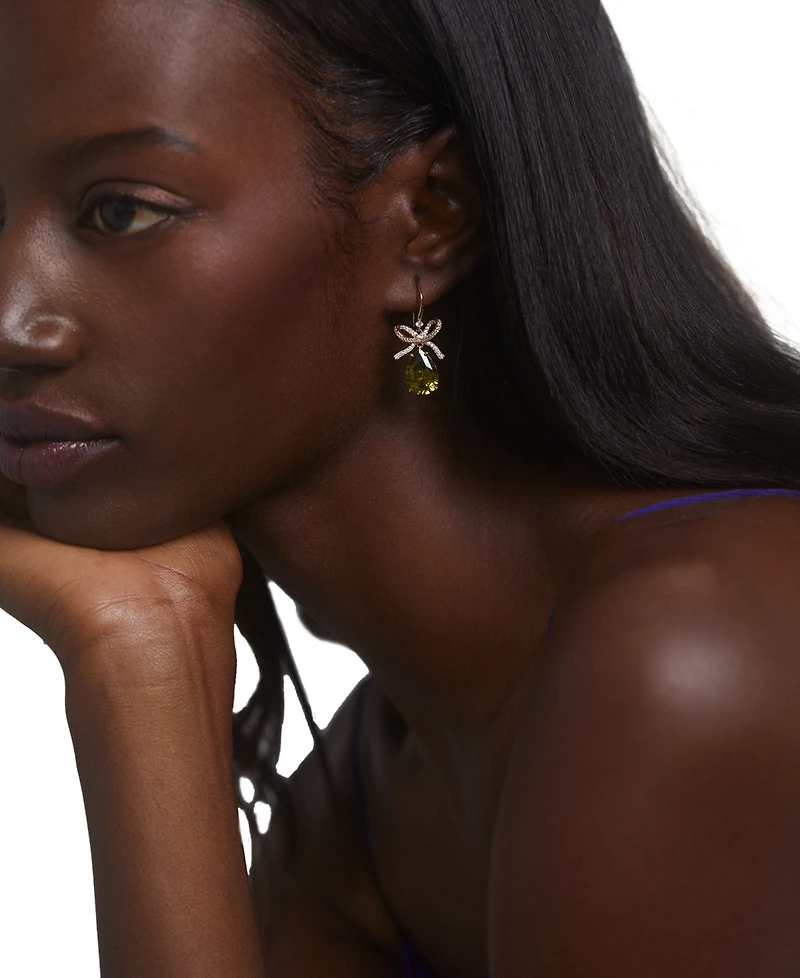 Eliot Danori Cubic Zirconia Bow Drop Earrings
