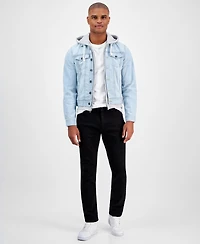 Sun + Stone Men's Phoenix Trucker Hooded Denim Jacket, Created for Macy's