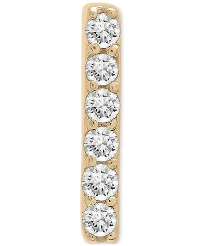 Wrapped Diamond Single Stud Earring (1/20 ct. t.w.) 10k White or Yellow Gold, Exclusively at Macy's