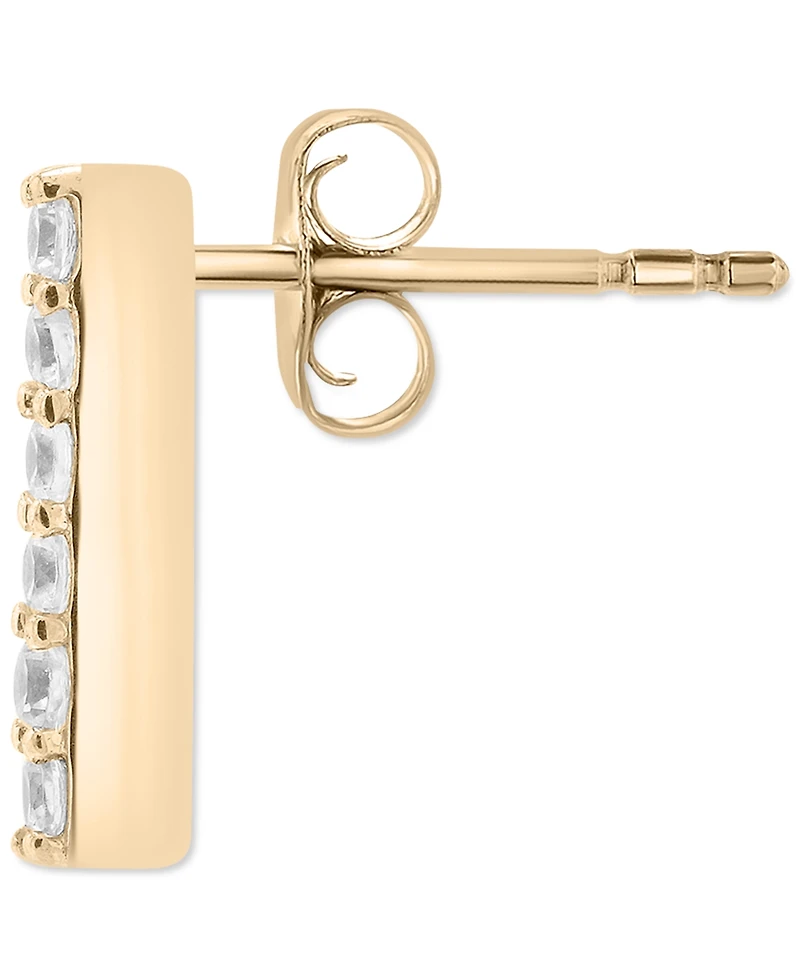 Wrapped Diamond Single Stud Earring (1/20 ct. t.w.) 10k White or Yellow Gold, Exclusively at Macy's