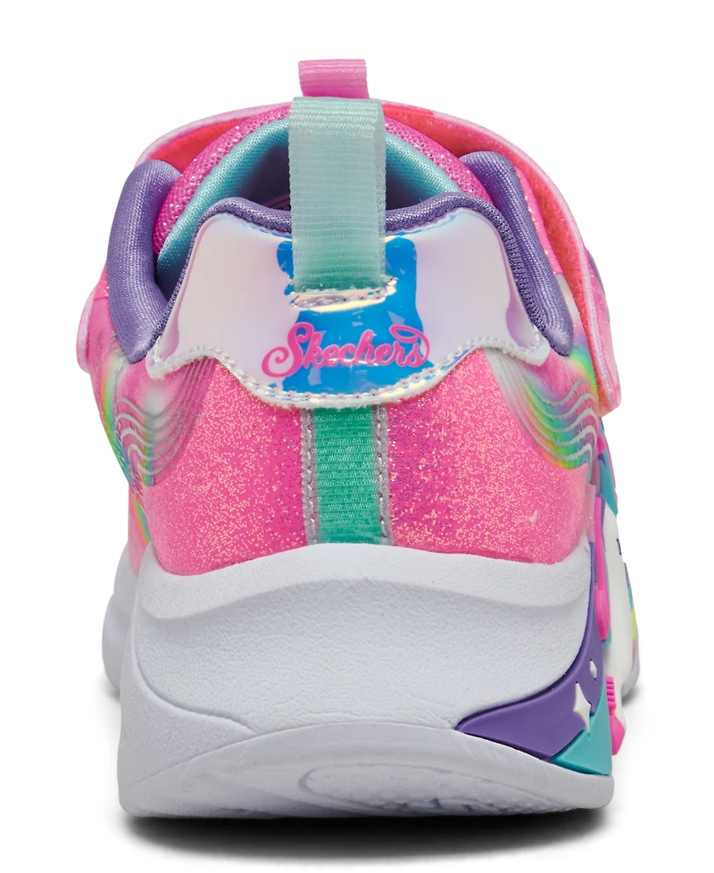 Skechers Little Girls S-Lights: Unicorn Chaser Stay-Put Closure Light-Up Casual Sneakers from Finish Line