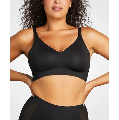 Siella Women's Silky Smooth V-Neck Bra