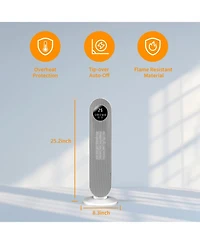 Sugift 1500W Portable Oscillating Electric Space Heater for Indoor Use with Remote Control