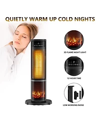 Sugift 1500W Oscillating Ceramic Tower Electric Space Heater with Remote Control