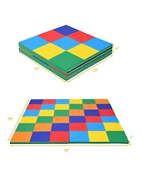 Hongge 58 Inch Toddler Foam Play Mat Baby Folding Activity Floor Mat