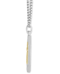 Men's Diamond Cross Medallion 22" Pendant Necklace (1/2 ct. t.w.) in Sterling Silver