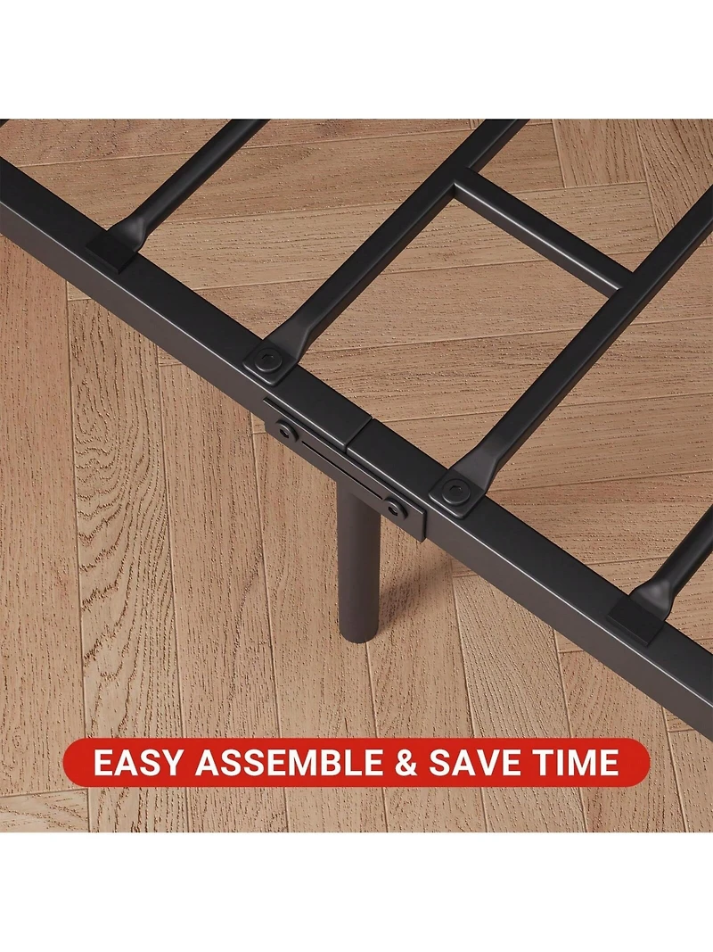 gaomon Bed Frame With Headboard, Industrial Platform Bedframe No Box Spring Needed