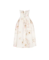 Milla Women's Strapless Midi Dress With A Flower Print
