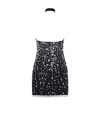 Milla Women's Striking Halterneck Crystal-Embellished Mini Dress