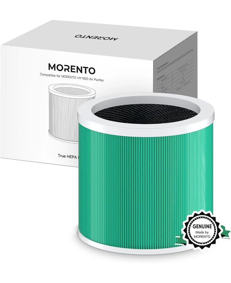 Morento HY1800 Genuine Air Purifier Replacement Filter, H13 Ture Hepa Filter for HY1800 Air Purifer, Efficiency Activated Carbon, Pack