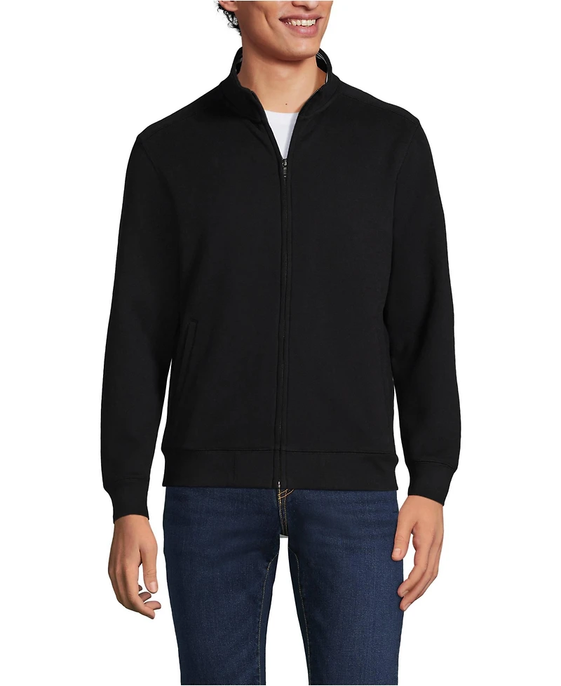 Lands' End Men's Long Sleeve Serious Sweats Mock Full Zip