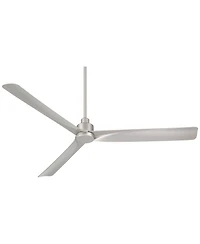 Casa Vieja 60" Sailplane Modern Indoor Outdoor Ceiling Fan 3 Blade Remote Control Silver Finish Bedroom Patio Damp Rated