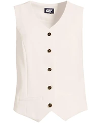 Lands' End Plus Crepe Button Front Vest