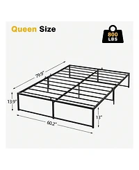 gaomon Twin/Full/Queen Size Metal Bed Frame, Platform Bed Frame 13 Inch With 3 In 1 Steel Support, Heavy Duty Metal Platform Bed Frame No Box Spring N