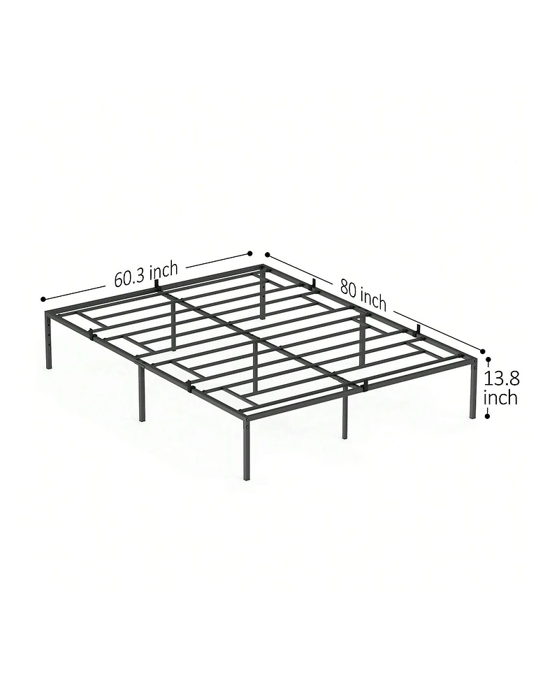 gaomon Bed Frame, Metal Platform Bed Frame With Bid Storage Space, Noise Free Bed Frame With Metal Slat Support, No Box Spring Needed