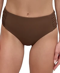 Dkny Women's High-Waist Side-Shirred Bikini Bottoms