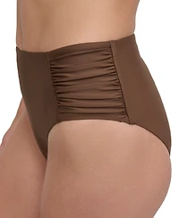 Dkny Women's High-Waist Side-Shirred Bikini Bottoms