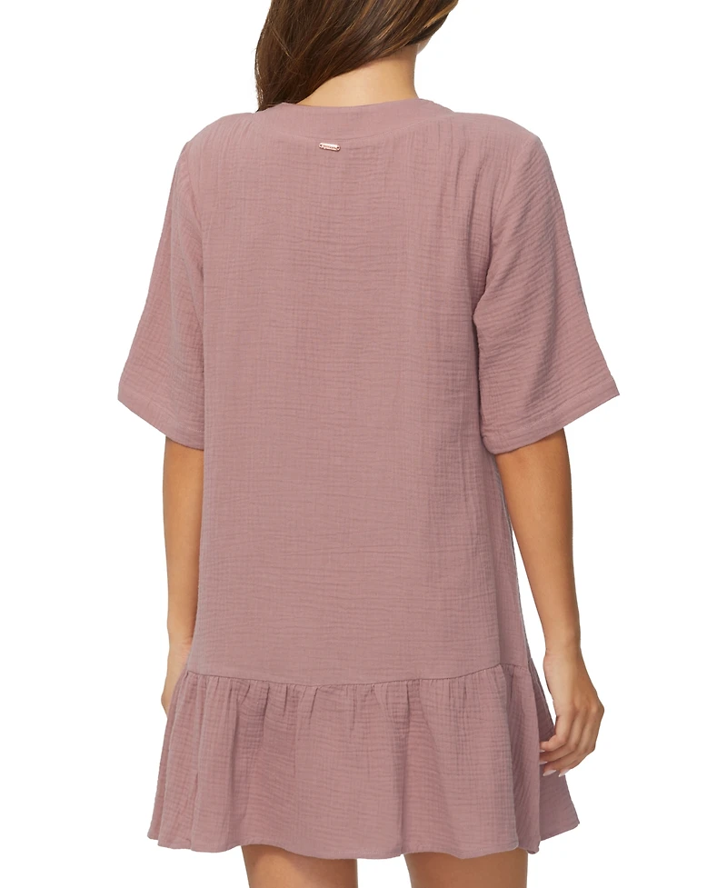 Raisins Juniors' Sol Cotton V-Neck Elbow-Sleeve Cover-Up