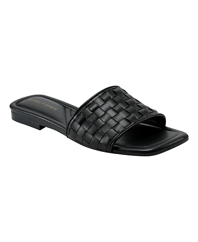 Marc Fisher Women's Lecee Woven Square Toe Sandals