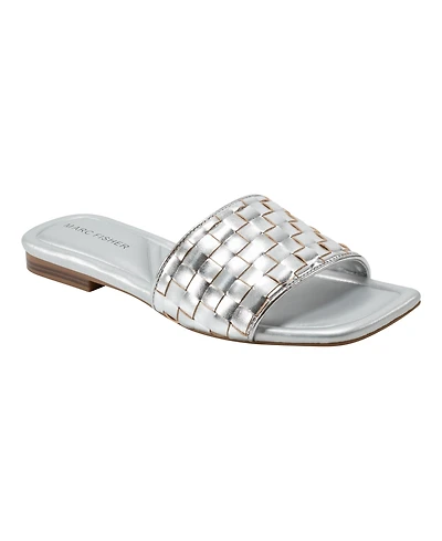 Marc Fisher Women's Lecee Woven Square Toe Sandals