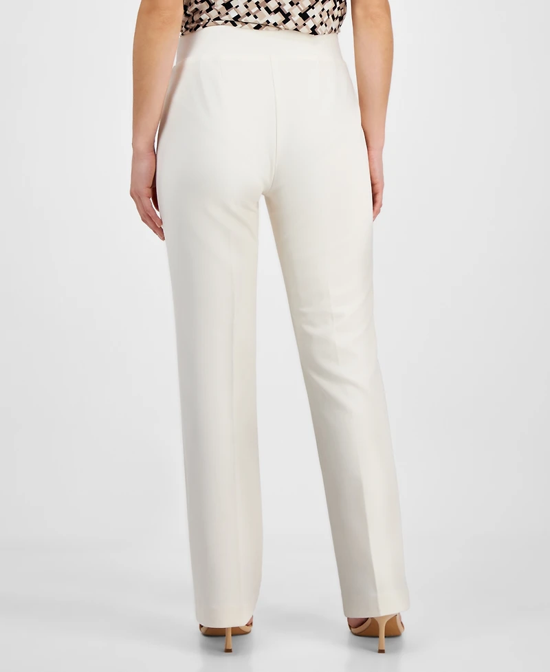 Ak Anne Klein Petite Pull-On Crepe Trousers