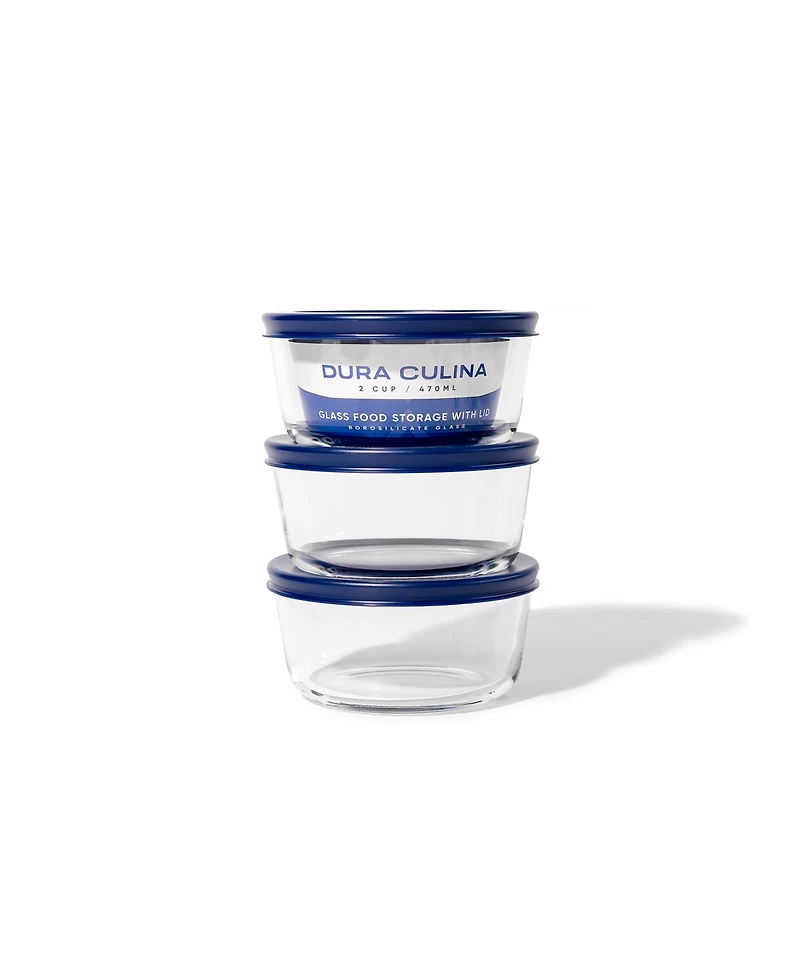 Dura Living -Piece Cup Round Food Storage and Meal Prep Container Set