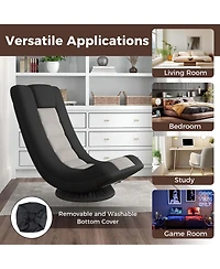 360° Swivel Gaming Chair 4 Position Adjustable Folding Floor Sofa Indoor
