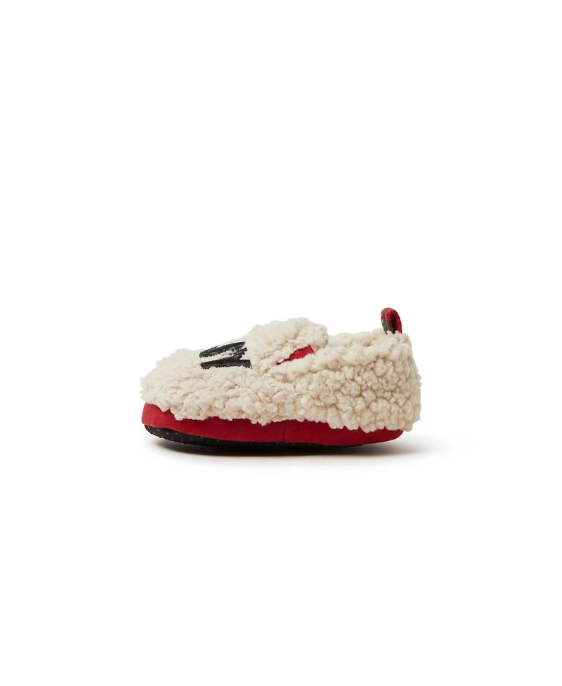 Dearfoams Baby Boys Bear Faux Shearling Closed Back Slipper
