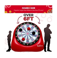 Giant Kick Darts (Over 6 ft. Tall) with Over 15 Games Included - Giant Inflatable Outdoor Dartboard with Soccer Balls