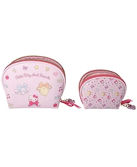 Hello Kitty Sanrio Friends Large and Small Dome Cosemtic Travel Bag Set